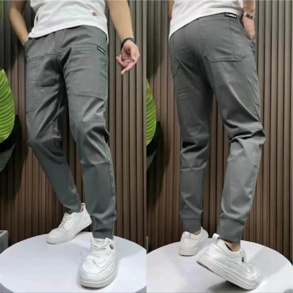 Premium Stretch Cargo Jeans – Comfort en Stijl — Grijs, foto 7