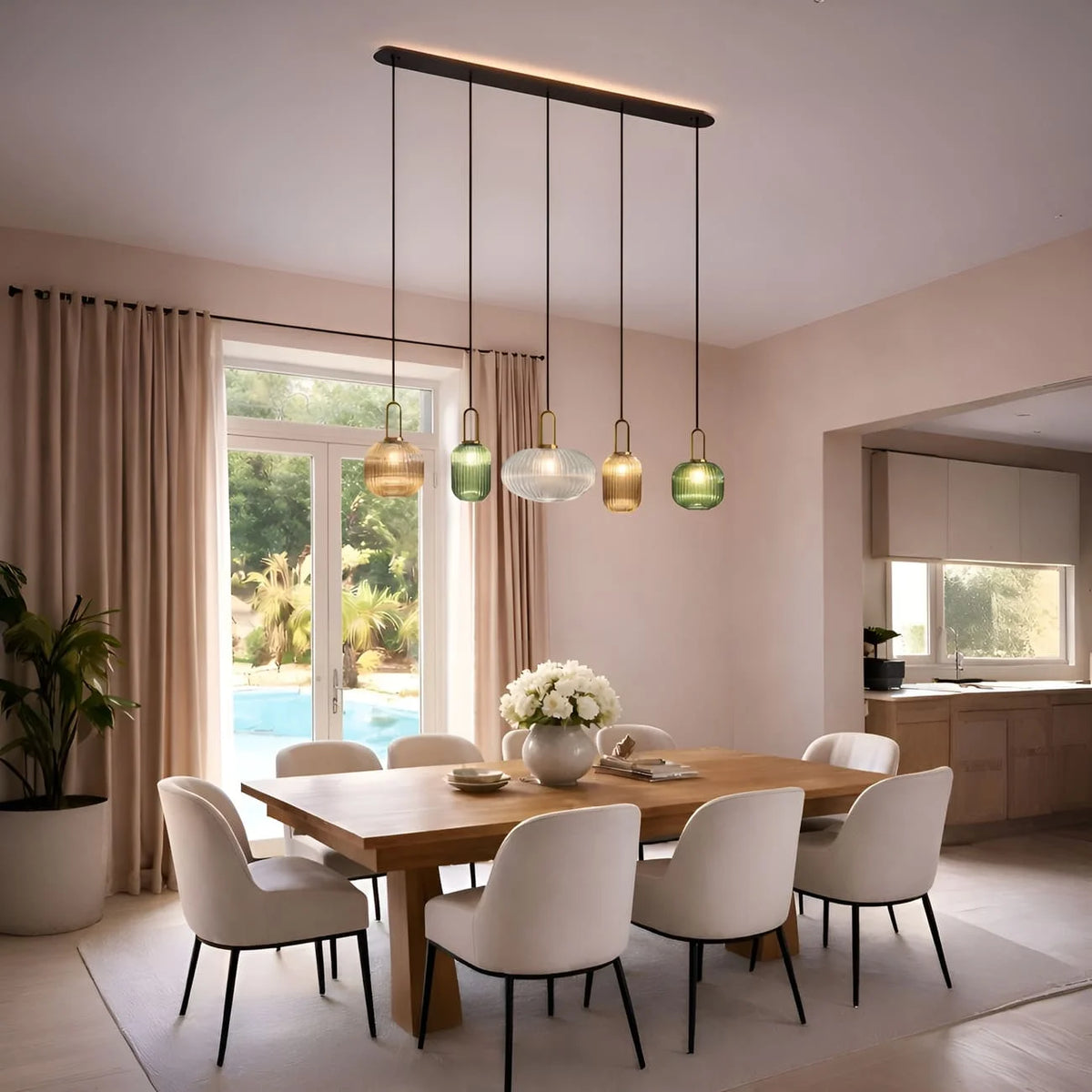 Elegant Vintage Pendel i Glas — billede 9