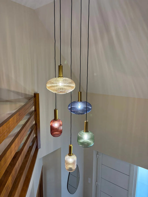 Suspension Chic En Verre Vintage — photo d'un client 3