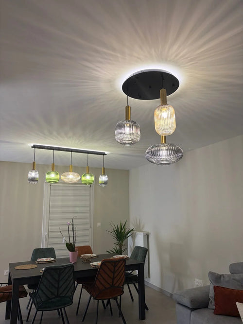 Suspension Chic En Verre Vintage — photo d'un client 4